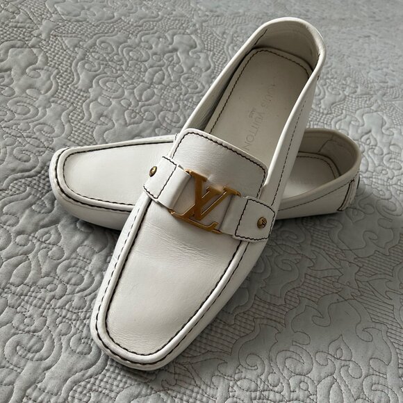 Men's White Louis Vuitton Loafers / Size 11 EUC - Picture 3 of 10